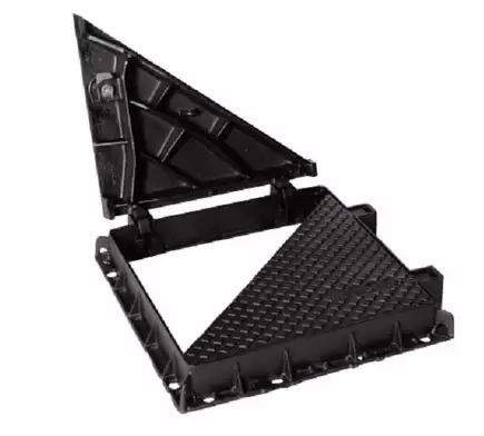 D400 Multileaf Manhole Cover Heavy-Duty 800x700mm Double Triangular Design