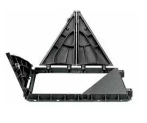 D400 Multileaf Manhole Cover Heavy-Duty 1300x800mm Double Triangular Design