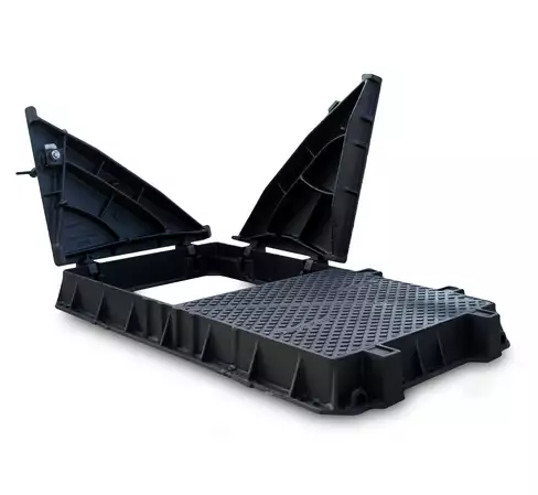 D400 Multileaf Manhole Cover – Heavy-Duty 1200x600mm Double Triangular Design