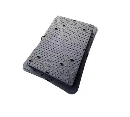D400 Manhole Cover – Double Triangular Cover for trafficked areas 750 x 600 mm clear opening 100 mm frame height