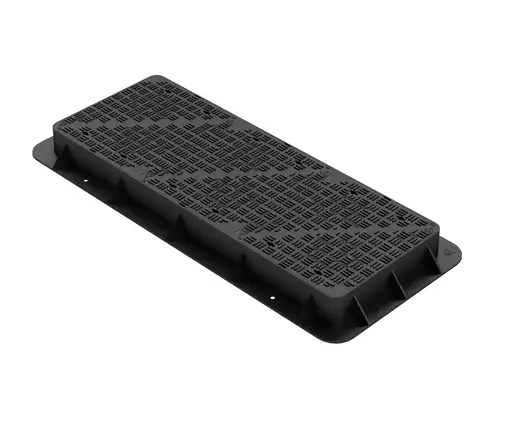 E600 Double Triangular Hinged Manhole Cover 1800×675mm Frame