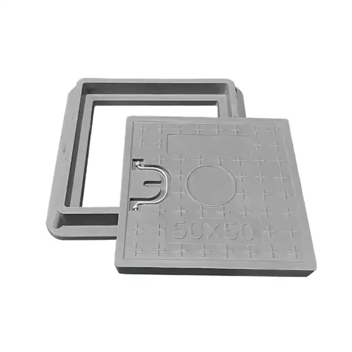 Fiberglass Manhole Cover and Frame with Recessed Solid Top