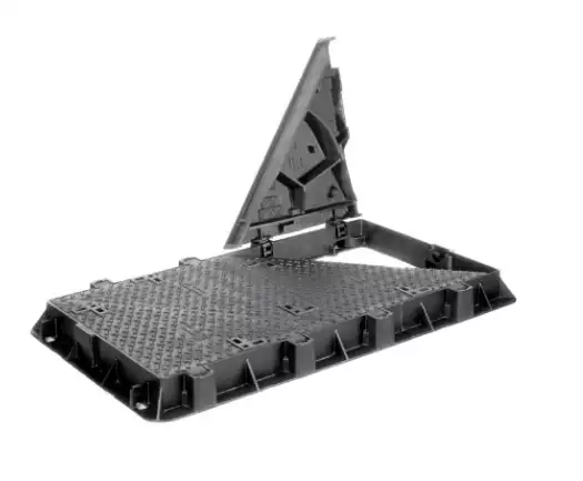 F900 Manhole Cover 1,500×750mm Double‑Triangular Hinged Access