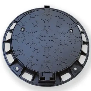 Cast manhole cover and frame